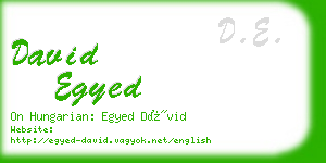 david egyed business card